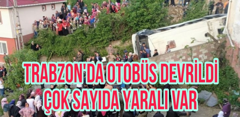 Trabzon’da Otobüs Kazası yaralılar var