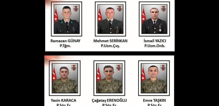 Sehit Sayımız 6’ya Yükseldi